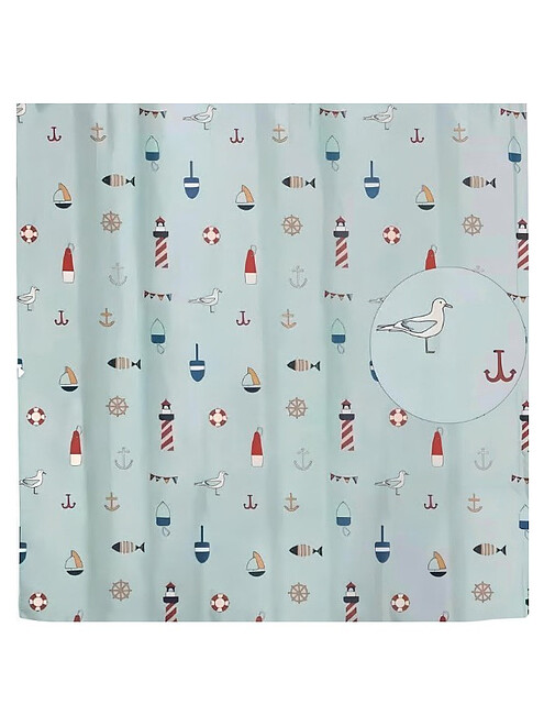 Штора для ванной комнаты FARO 631-41 серый 180х180см тканевая 495x660 Штора для ванной комнаты FARO 631-41 серый 180х180см тканевая 495x660 в Материке