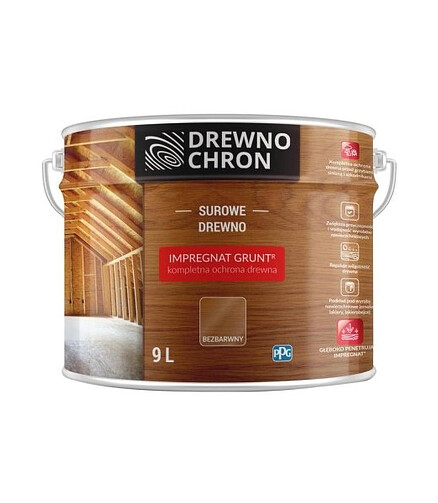 Грунт DREWNOCHRON IMPREGNAT GRUNT EXTRA бесцветный, 9л 438x503 в Материке