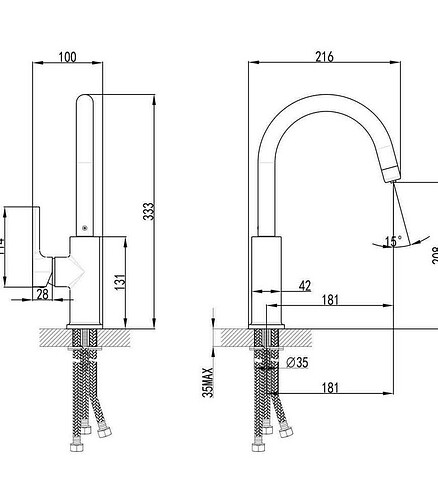 Смеситель COMFORT LM3073PGR (для кухни) на две воды, грей 438x503 в Материке - Вариант 2