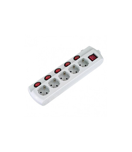 Удлинитель ELECTRALINE 62502 5роз. 1,5м с/з выкл. 3х1 438x503 в Материке