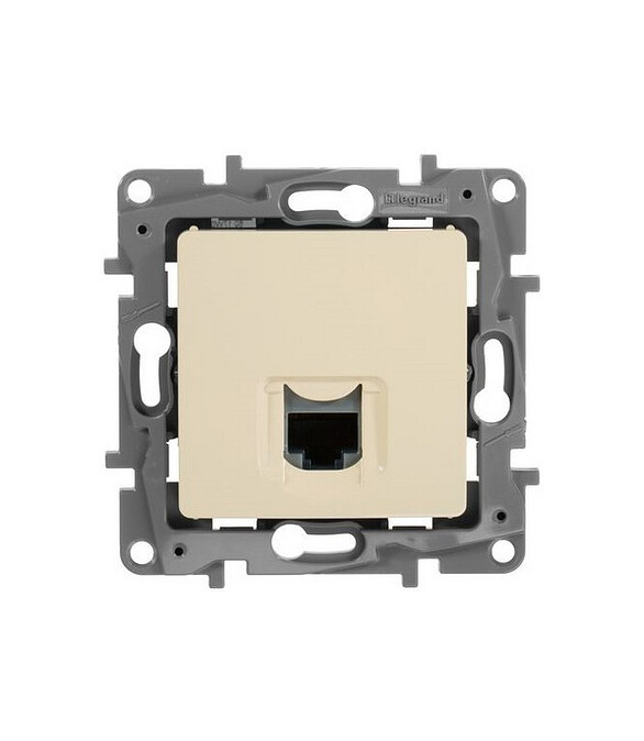 Розетка комп. Legrand ETIKA 672341 1мест. сл.кость 586x674 в Материке