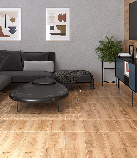 Керамогранит Cersanit WOODHOUSE 29,7х59,8см 1,77м2 цвет коричневый 438x503 в Материке - Вариант 3