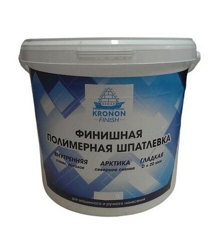 Шпатлевка KRONON-Finish финишная полимерная белая, 5кг 438x503 в Материке