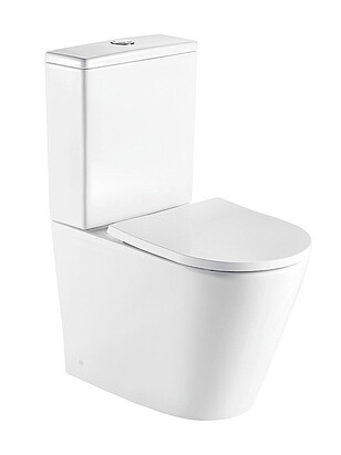 Унитаз-компакт WISLA безободковый ТОРНАДО с сиденьем DUROPLAST Slim S-Close 238x286 в Материке