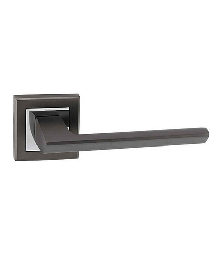 Ручка дверная LOCKIT ИМПЕРИЯ КВ. A (MBNB/PC), графит (уп=2шт) 438x503 в Материке