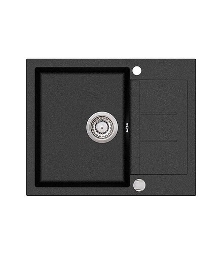 Мойка TESA SQT102-601AW 620x500мм гранит-черный металлик с вып.полуавтомат 438x503 в Материке