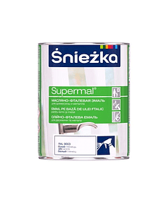 Эмаль SNIEZKA Supermal МФ RAL9003 белая глянцевая 0,4л 238x286 в Материке