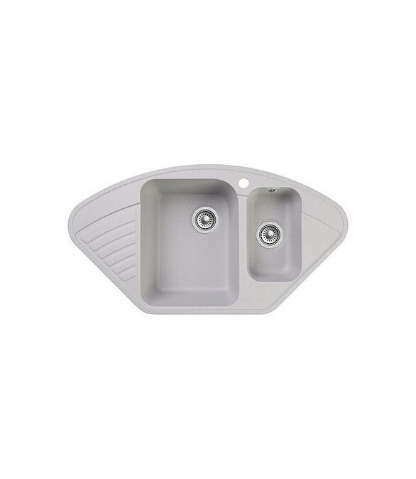 Мойка QUARZ GF-Z 14 (ЕСО-14) угловая 1,5 чаши, 930х500мм серый (без сифона) 586x674 Мойка QUARZ GF-Z 14 (ЕСО-14) угловая 1,5 чаши, 930х500мм серый (без сифона) 586x674 в Материке
