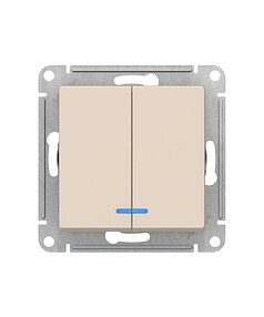 Выключатель SE ATLAS Design ATN000253 2кл. подсв. беж.