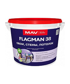 Краска МАВ FLAGMAN 38 белая матовая 14кг