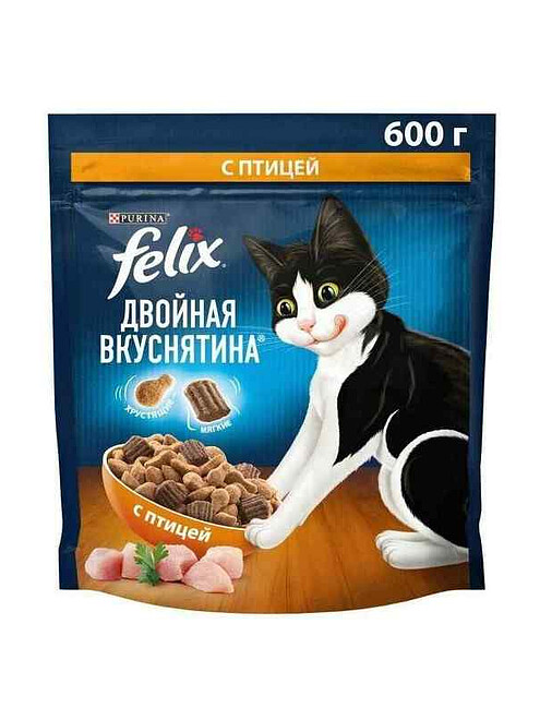 Корм для кошек FELIX Двойная вкуснятина, птица (0,6кг) 495x660 Корм для кошек FELIX Двойная вкуснятина, птица (0,6кг) 495x660 в Материке