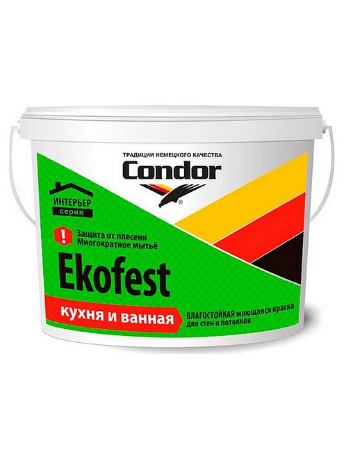 Краска Condor Ekofest глубокоматовая, 1,5кг 495x660 Краска Condor Ekofest глубокоматовая, 1,5кг 495x660 в Материке