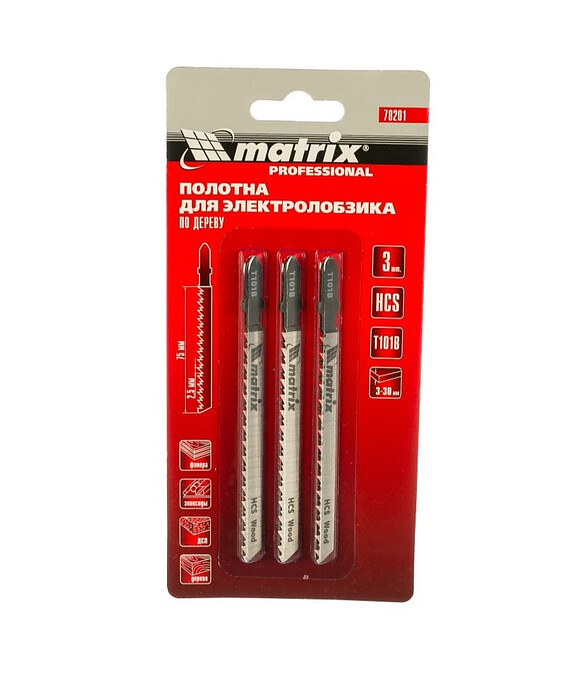 Пилка д/лобзика по дереву MATRIX T101B 3шт/уп. 586x674 Пилка д/лобзика по дереву MATRIX T101B 3шт/уп. 586x674 в Материке