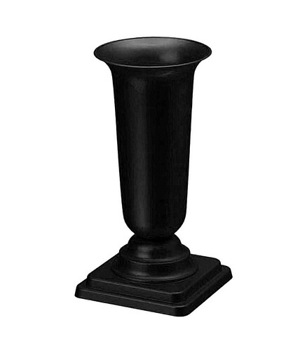 Вазон для цветов DAMA (16,8x34,5см) пластик черный с подставкой 1062-026 438x503 в Материке