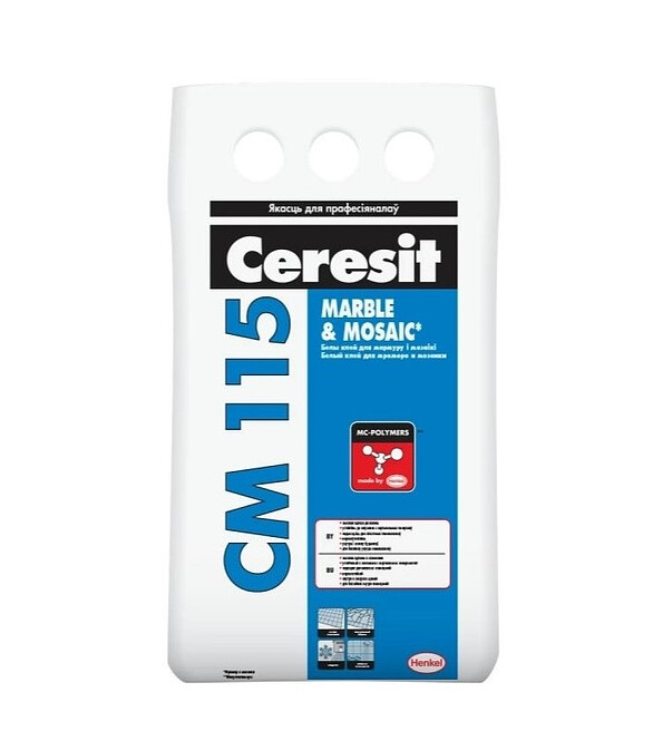 Клей CERESIT CM 115 для мозаики белый, 5кг 586x674 Клей CERESIT CM 115 для мозаики белый, 5кг 586x674 в Материке