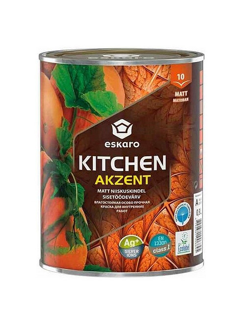 Краска Eskaro Akzent Kitchen прочная, 0,9л 495x660 Краска Eskaro Akzent Kitchen прочная, 0,9л 495x660 в Материке