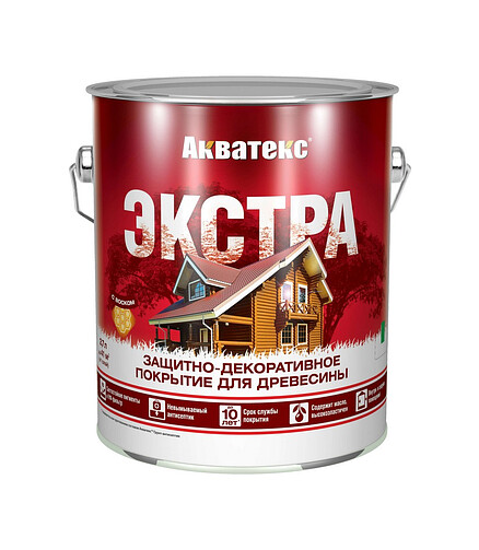Антисептик АКВАТЕКС ЭКСТРА Рогнеда красное дерево, 2,7л 438x503 в Материке