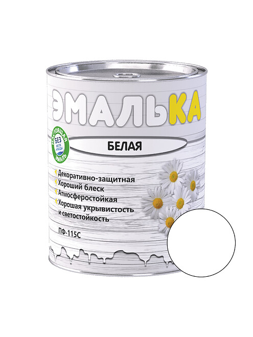 Эмаль ПФ-115С ЭМАЛЬКА белая 0,85кг 495x660 Эмаль ПФ-115С ЭМАЛЬКА белая 0,85кг 495x660 в Материке