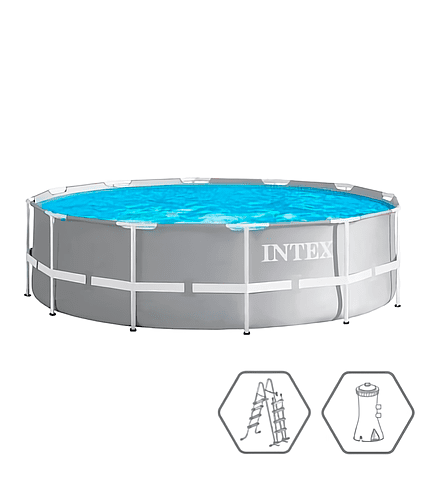 Бассейн каркасный INTEX (366х99см) фильтр-насос, лестница арт.26716NP 438x503 в Материке