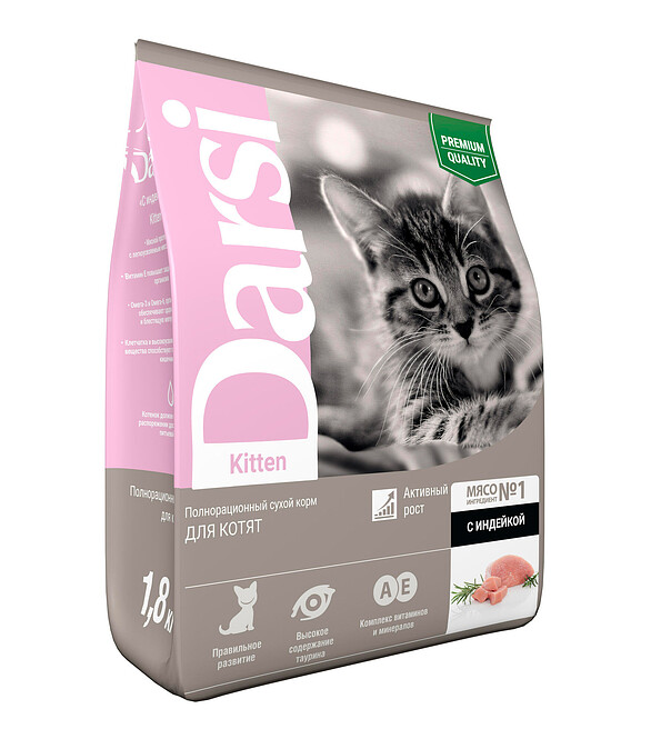 Корм для котят Darsi Kitten индейка (1,8кг) 586x674 Корм для котят Darsi Kitten индейка (1,8кг) 586x674 в Материке