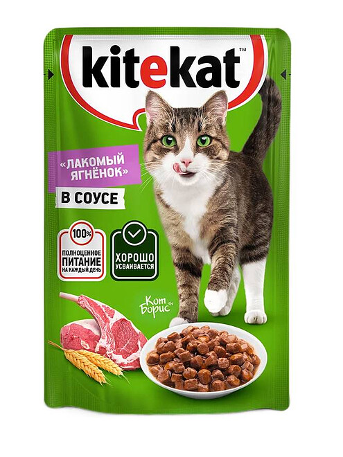 Корм для кошек KITEKAT ягненок, соус (85г) 495x660 Корм для кошек KITEKAT ягненок, соус (85г) 495x660 в Материке