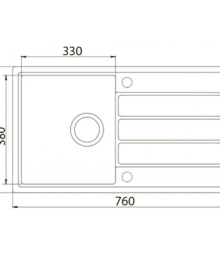Мойка ZORG ECO-3-BG 760х440мм бежевая (без сифона) 438x503 в Материке - Вариант 2