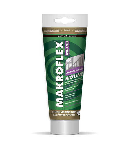 Клей MAKROFLEX MF190 Bio Line монтажный ультрасильный, 250г 438x503 в Материке