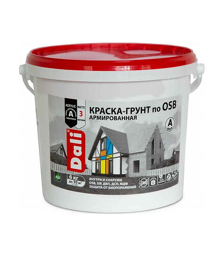 Краска-грунт DALI по OSB армированная, 12кг 438x503 в Материке