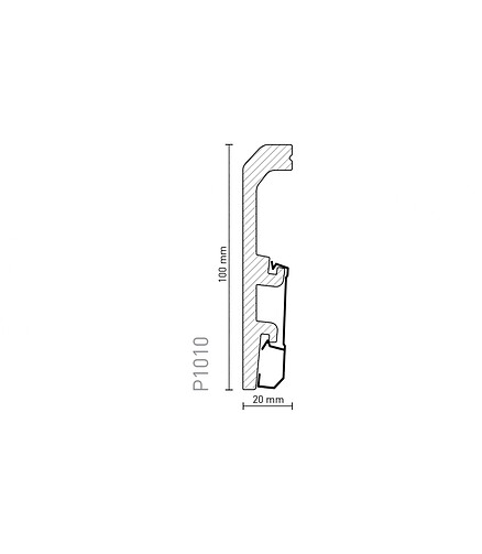 White*Design_P1010_VEGA плинтус БЕЛЫЙ-2.4м 438x503 в Материке - Вариант 2