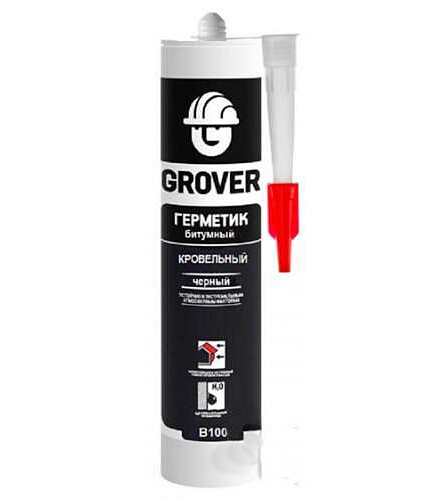 Герметик Grover В100 битумный кровельный, 300мл 438x503 в Материке