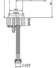 Смеситель BRASKO 63110 (для биде) черный