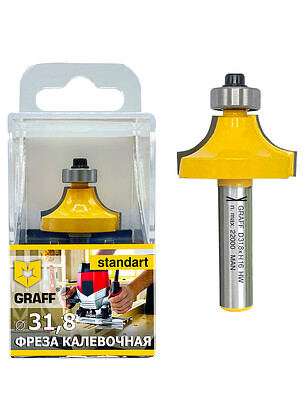Фреза кромочная калевочная GRAFF 31,8х9,5x8мм 238x286 в Материке