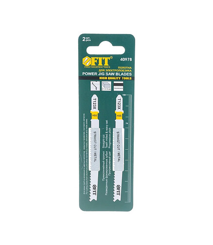 Пилка д/лобзика по металлу FIT T123X 2шт. 438x503 в Материке
