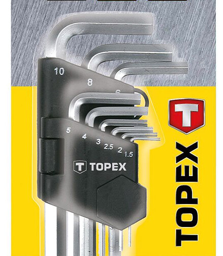 Набор ключей 6-гр. TOPEX 1.5-10мм 9шт. 438x503 в Материке - Вариант 2