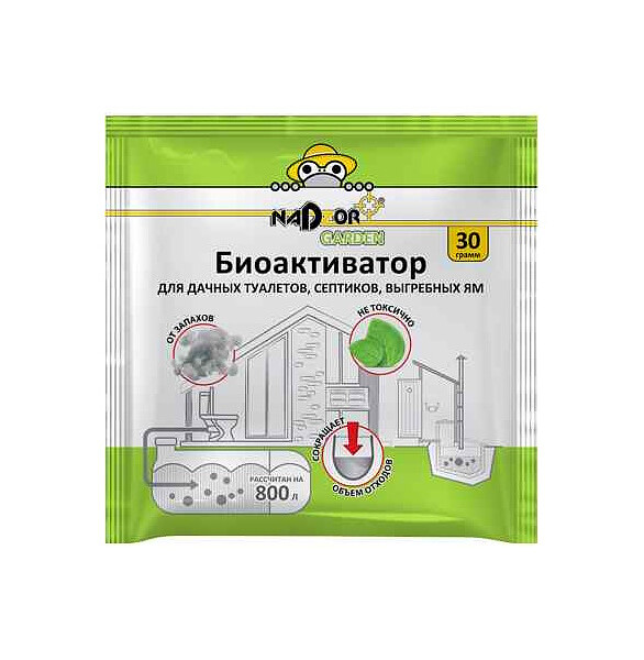 Средство Биоактиватор для дачных туалетов и септиков, порошок (30г) Nadzor 586x674 Средство Биоактиватор для дачных туалетов и септиков, порошок (30г) Nadzor 586x674 в Материке