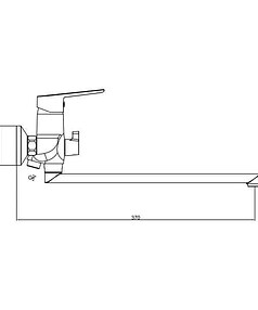 Смеситель DYNO 7121285C-35F (для ванны, длинный излив) с душ.комплектом, хром