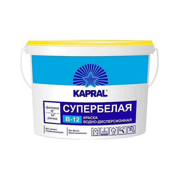 Краска Kapral В-12 матовая, 15кг 620x620 в Материке