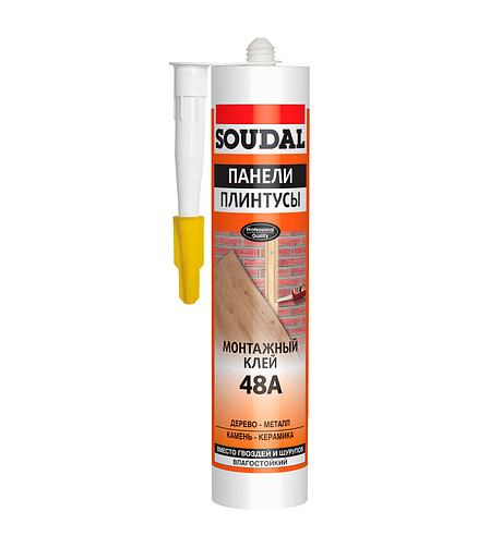 Клей монтажный SOUDAL 48А бежевый, 280мл 438x503 в Материке