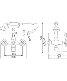 Смеситель K13001G (для ванны, короткий излив) золото