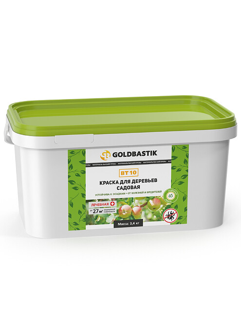 Краска для садовых деревьев GOLDBASTIK BT 10 (3,4кг) 495x660 Краска для садовых деревьев GOLDBASTIK BT 10 (3,4кг) 495x660 в Материке