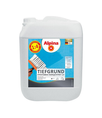 Грунтовка Alpina Tiefgrund концентрат, 5л / 5,10 кг 438x503 в Материке