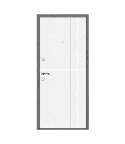 Дверь металлическая МАРС-6 (Ясень Белый)/2050х860мм/L 438x503 в Материке - Вариант 2