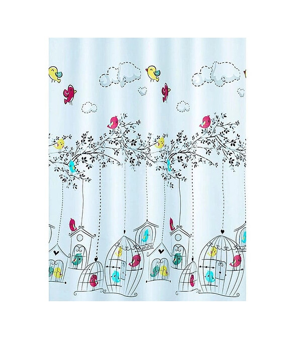 Штора для ванной комнаты JACKLINE BIRDS 180х200см без колец, 100% полиэстер 586x674 Штора для ванной комнаты JACKLINE BIRDS 180х200см без колец, 100% полиэстер 586x674 в Материке