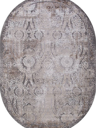 Ковер ARMINA 03801A Grey/Brown 80*150, овал 238x286 в Материке