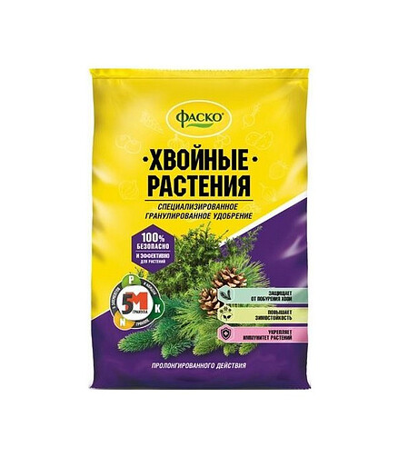 Удобрение для хвойных растений гранулированное минеральное 5М (1кг) ФАСКО 438x503 в Материке