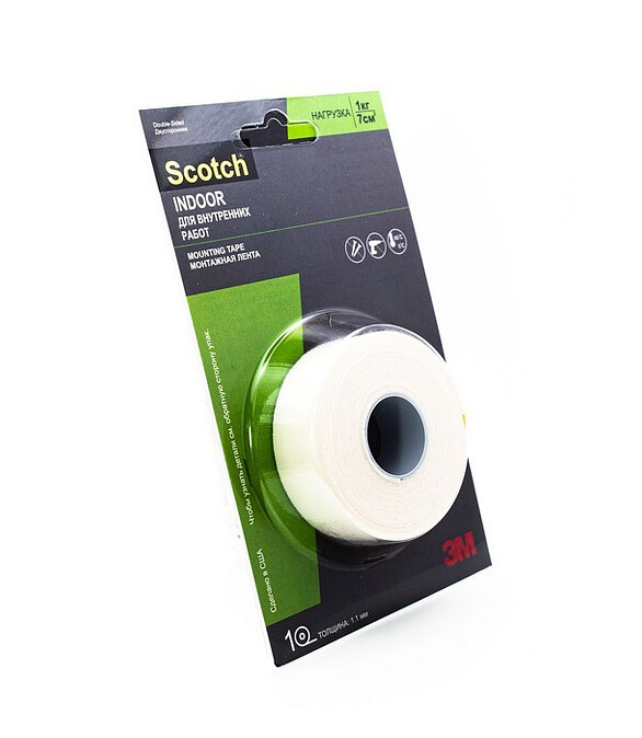 Лента двусторонняя белая Scotch 9536-W 19мм*2м*1,1мм 586x674 Лента двусторонняя белая Scotch 9536-W 19мм*2м*1,1мм 586x674 в Материке