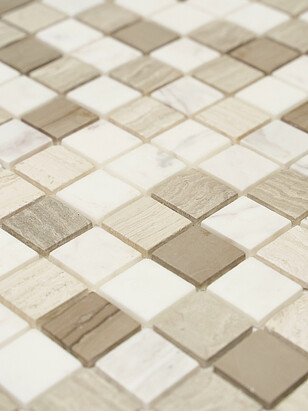 Мозаика каменная MosaicStory PIETRINE 29,8х29,8см цвет серо-белый 238x286 в Материке