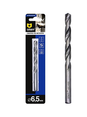 Сверло по металлу GRAFF 6,5мм 238x286 в Материке