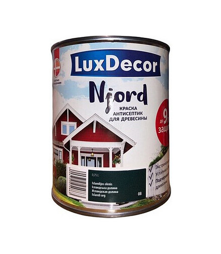 Краска LuxDecor Njord антисептик д/древесины Исландская долина, 0,75л 438x503 в Материке