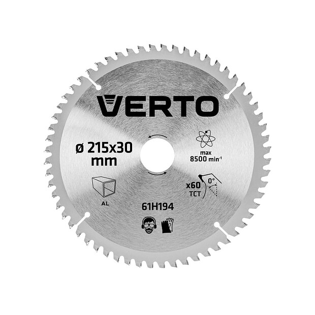 Диск пильный по алюм. VERTO 215х30мм 60зуб. 61H194